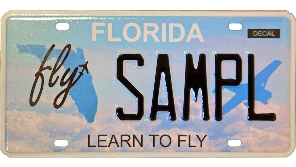 Florida’s ‘Learn to fly’ license plate